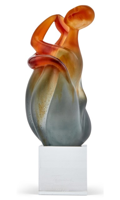 Tamara Kvesitadze for Daum Pâte de Verre Sculpture Entitled Double Je