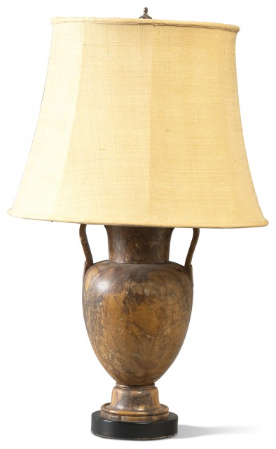 Italian Neoclassical Sienna Marble Lamp