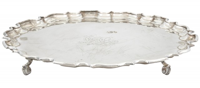 English Sterling Silver Salver