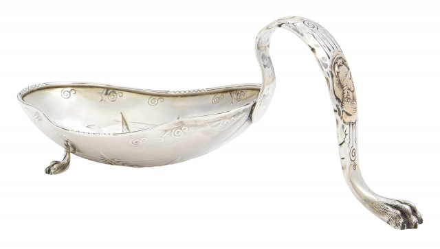 Shiebler Sterling Silver and 14kt Gold Bonbon Dish