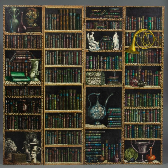 'Libreria', a Piero Fornasetti (1913-1988) Four-Fold Screen