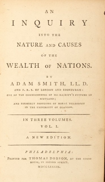 [ECONOMICS]  SMITH, ADAM. An inquiry into the nature and causes of the wealth of nations.