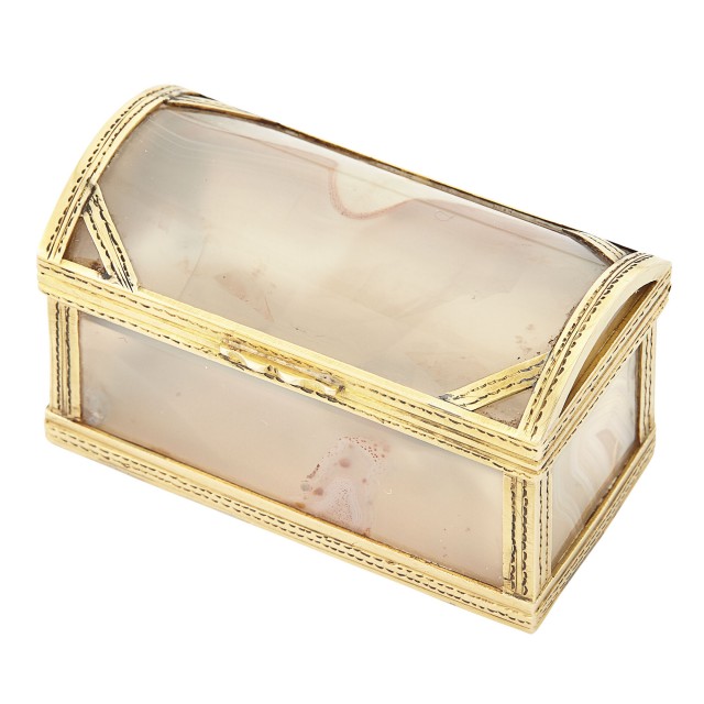 Continental Gold-Mounted Agate Box
