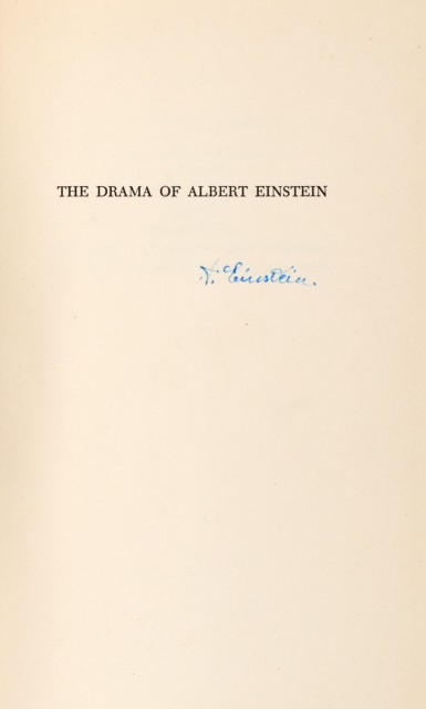 [EINSTEIN, ALBERT]  VALENTIN, ANTONIA. The Drama of Albert Einstein.