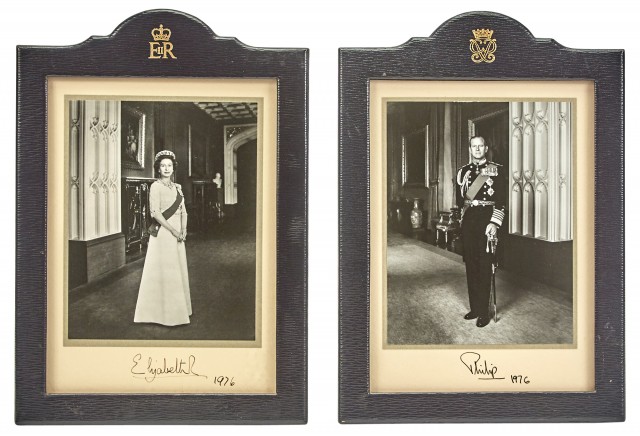 [ROYALS]  A Pair of Signed Photographs of Queen Elizabeth II and Prince Philip.