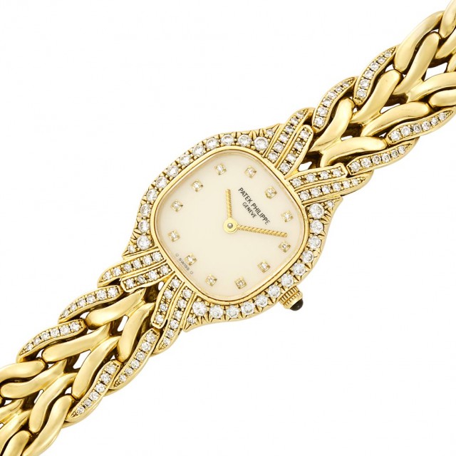 Ladyand#39;s Gold and Diamond and#39;La Flammeand#39; Wristwatch, Patek Philippe, Ref. 4815/3