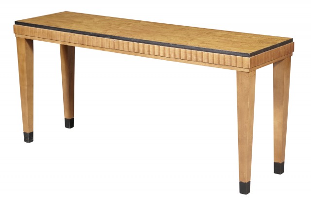 Maple and Part-Ebonized Side Table