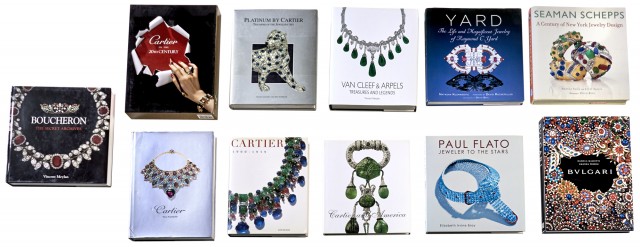 [BOOKS-JEWELRY]  Group of approximately ten large format volumes.