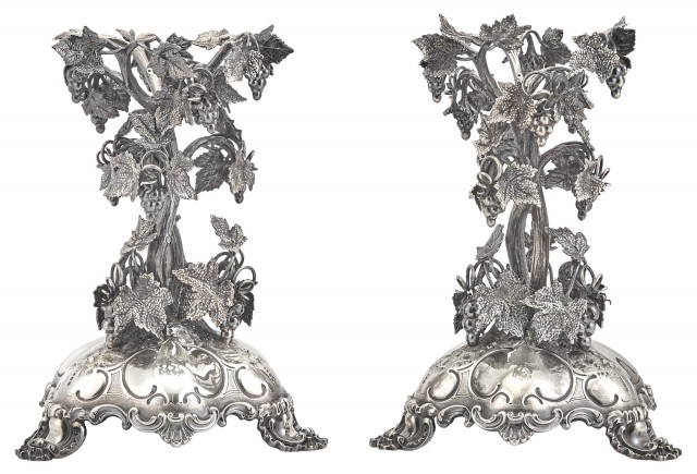 Pair of Victorian Silver Plated Dessert Stands