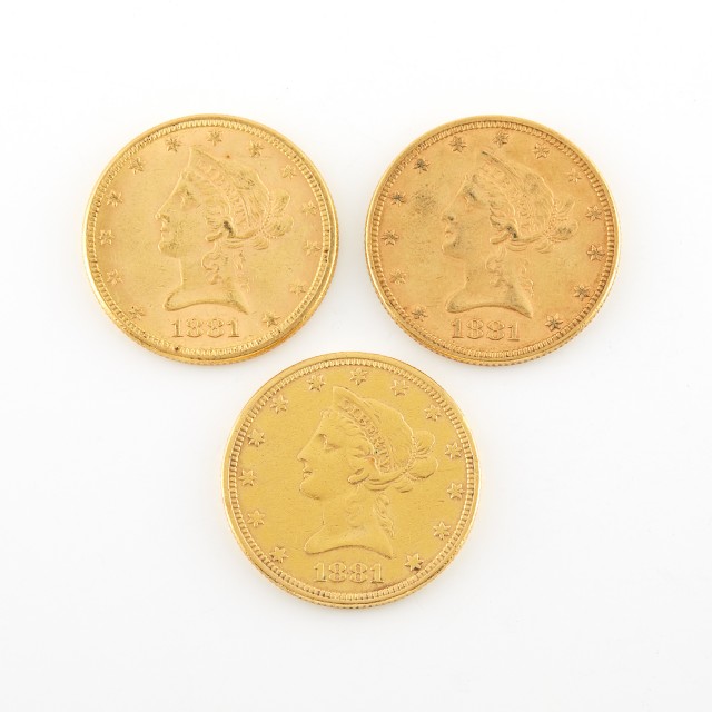 United States 1881 $10 Liberty Head