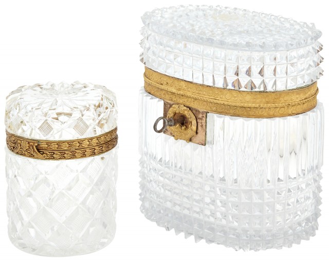Restauration Cut Glass and Gilt-Metal Mounted Box