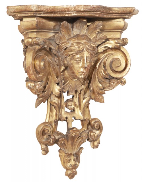 Continental Baroque Style Giltwood Wall Bracket