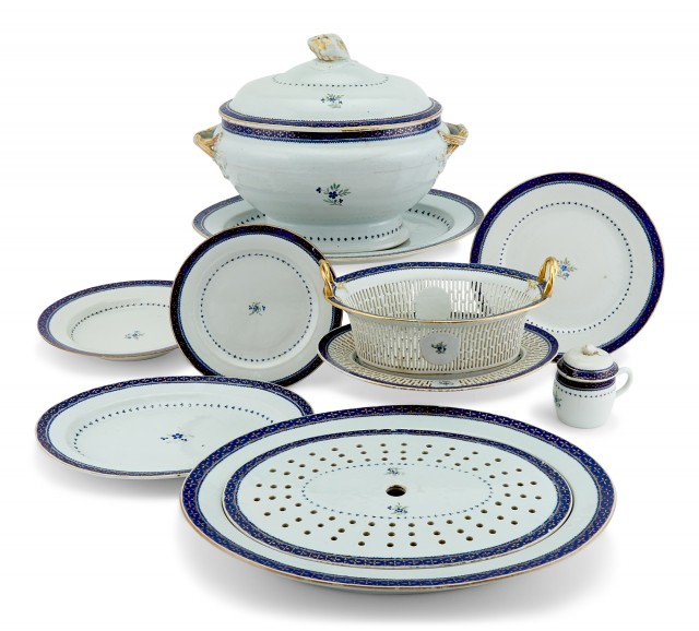 A Large Collection of Chinese Export Porcelain Serving Articles