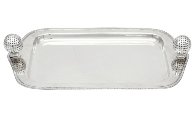 American Silver Plated Novelty Golf Theme Drinks Tray