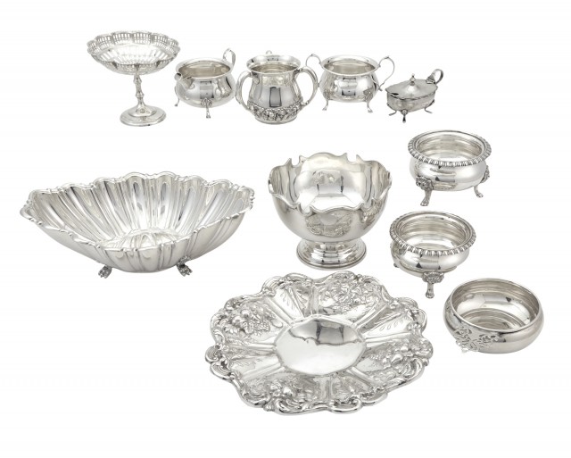 Group of Sterling Silver Table Articles