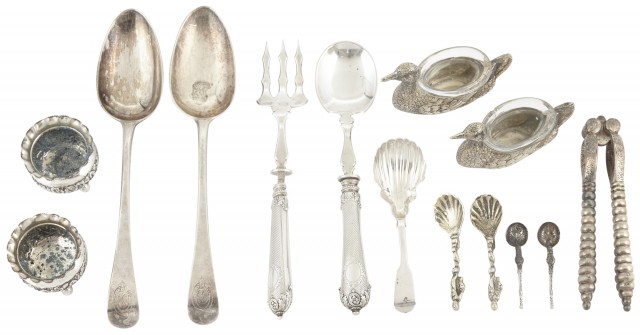 Group of Silver and Silver Plated Utensils