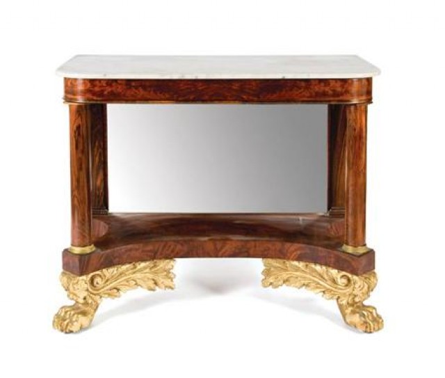 Classical Parcel Gilt Mahogany Pier Table
