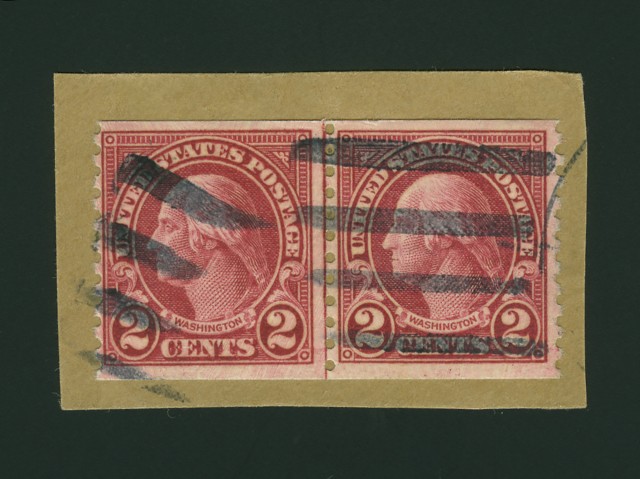 United States 1929 2 Cents Combination Joint Line Pair Types I and II Scott 599, 599A