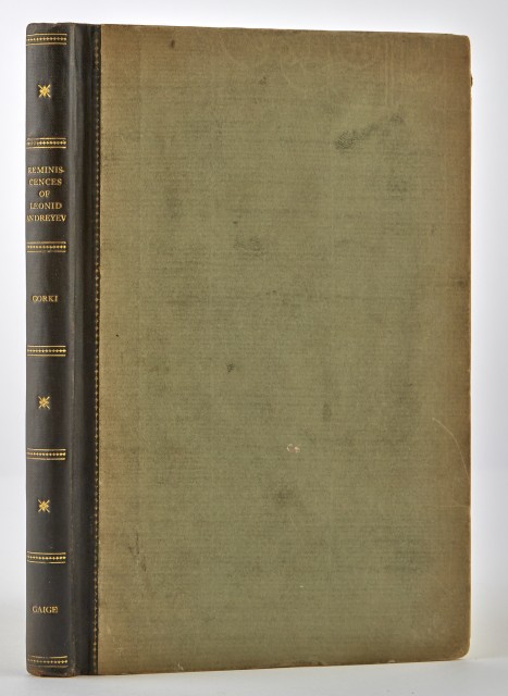 GORKI, MAXIM  Reminiscences Of Leonid Andreyev.