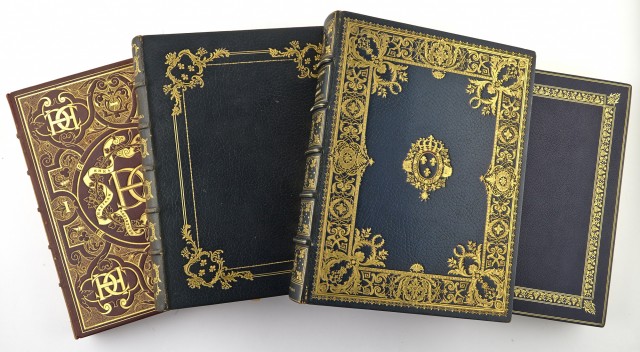 [FINE BINDINGS]  Group of four works published by Goupil et Cie. etc., all finely bound.