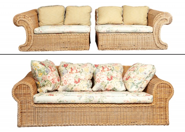 Two Wicker Couches