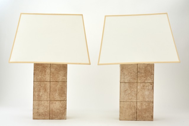 Pair of Parchment Lamps