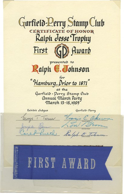 Germany Hamburg Award Winning Postal History Collection