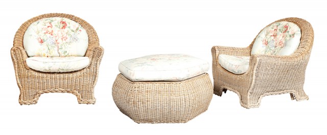 Group of Wicker Furniture