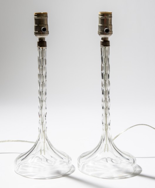 Pair of Glass Table Lamps