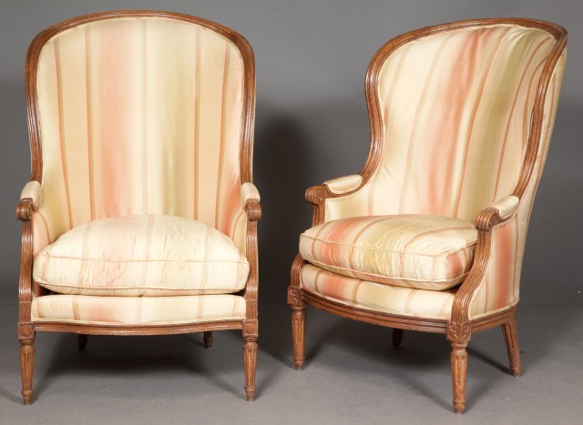 Assembled Pair of Louis XVI Style Beechwood Bergères