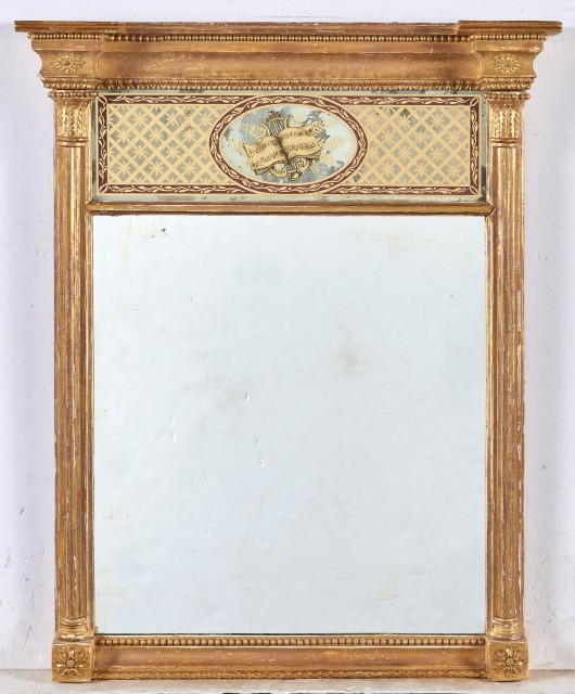 Federal Giltwood and Églomisé Mirror