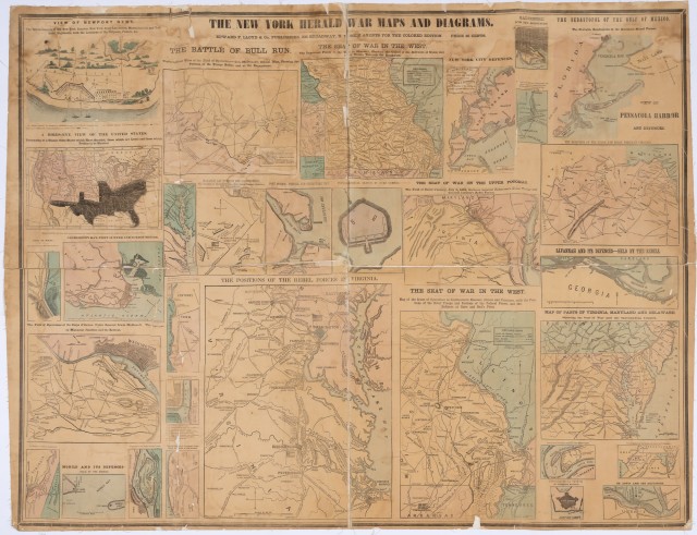 [CIVIL WAR-MAPS]  The New York Herald War Maps and Diagrams.