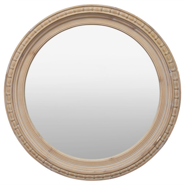 Faux Limed Wood Finish Plaster Mirror