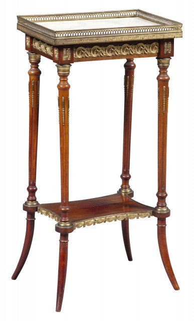 Louis XVI Style Marble Top Gilt-Metal Mounted Occasional Table