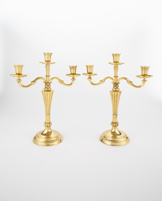 Pair of Silver Gilt Candlesticks