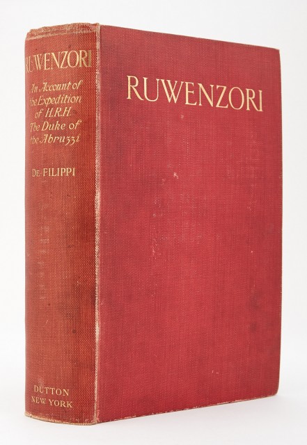[MOUNTAINEERING]  FILIPPI, FILIPPO DE. Ruwenzori. An Account of the Expedition of H.R.H. Prince Luigi Amedeo of Savoy.
