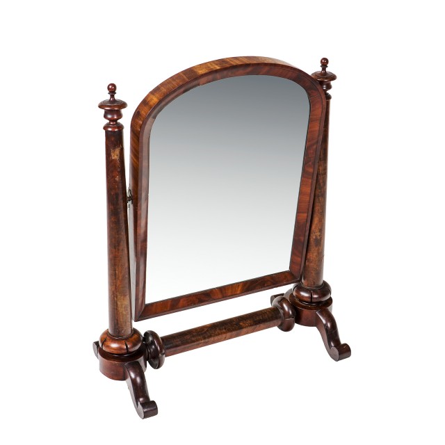 William IV Mahogany Shaving Mirror