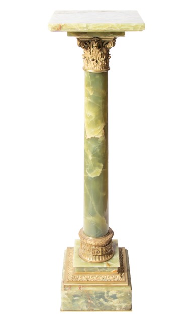 Louis XVI Style Gilt-Metal Mounted Onyx Pedestal