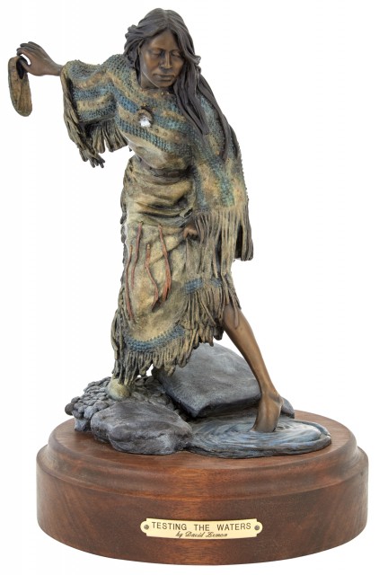 Patinated Bronze Figure of a Native American