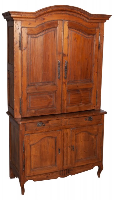 Louis XV Pine Buffet à Deux Corps