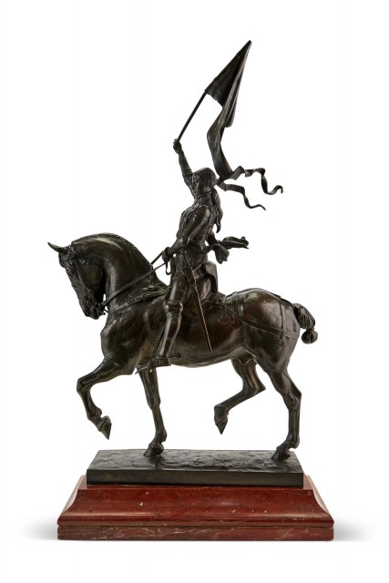 Emmanuel Fremiet Bronze Figure of Joan of Arc on Horseback