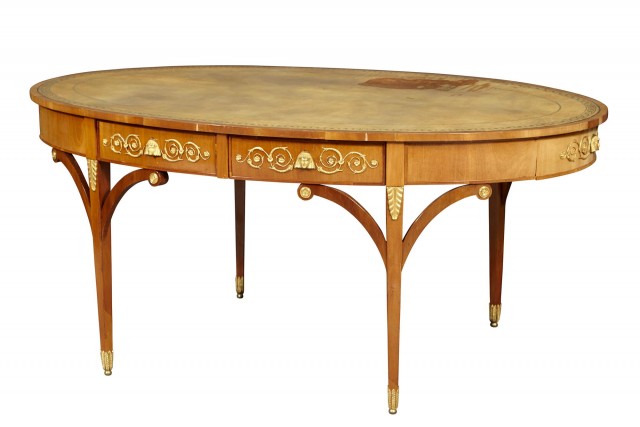 Northern European Ormolu-Mounted Mahogany Library Table