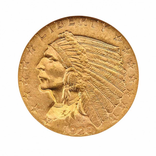 United States 1928 $2 1/2 Indian