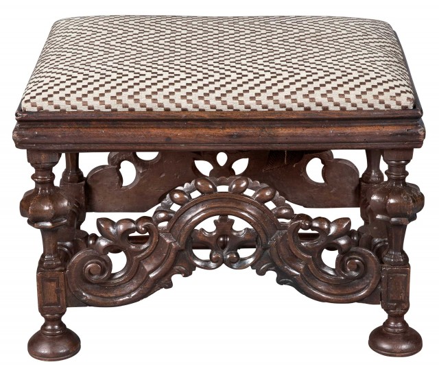 William III Walnut Stool
