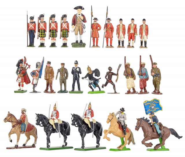 Mixed Group of Metal Toy Soldiers and Figures