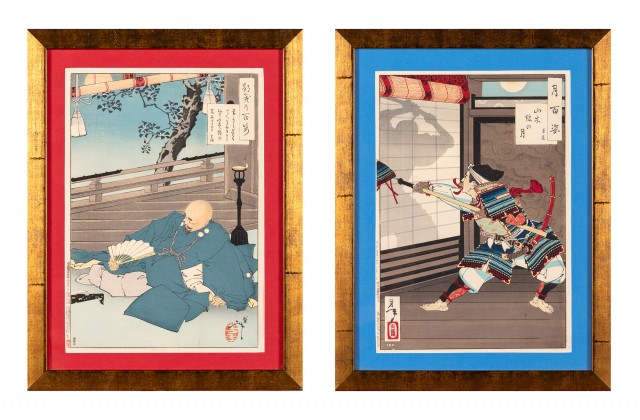 Two Japanese Ukiyo-e Prints by Yoshitoshi