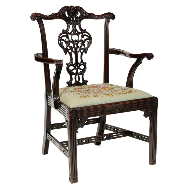 George III Style Mahogany Armchair