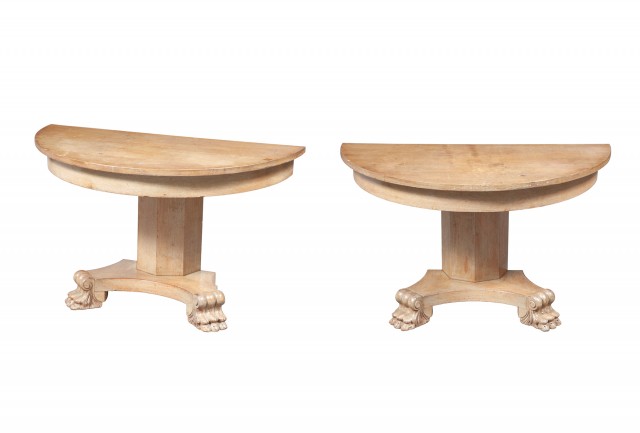 Pair of Regency Style Painted Consoles