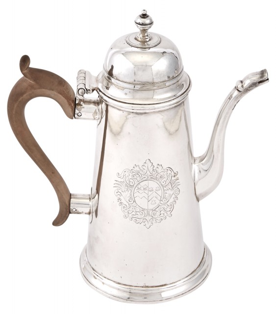 Queen Anne Sterling Silver Lighthouse Form Coffee Pot