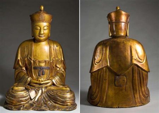 Chinese Gilt-Lacquer Figure of Buddha